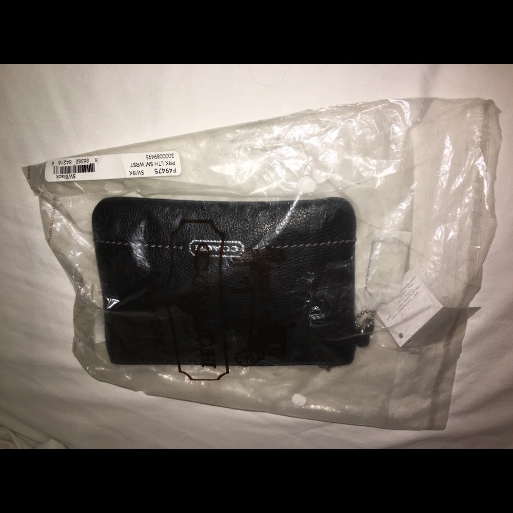 Brand New Black Coach Wristlet